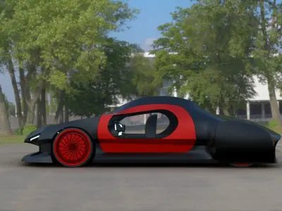 Futuristic Concept Car 3D model