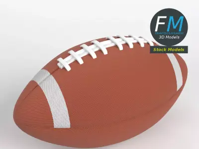 American football ball 2 3D model