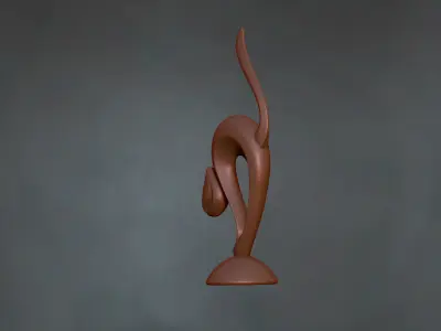 cat sculpture tabletop 3D print model