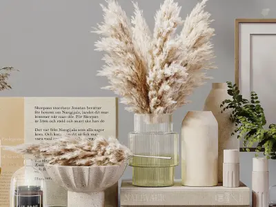 Decorative Set 232 Low-poly 3D model