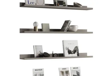 095 wall rack shelves 02 neutral and minimal 00 3D model