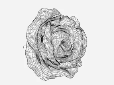 Peony earrings studs 3D print model