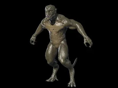 Reptile Mutant Low-poly 3D model