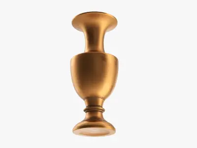 Oriental metal vase 02 3D model