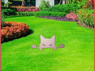 Wonderful Artificial Cat Home and Garden Outdoor Lawn Decor 3D model