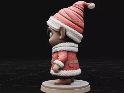 Grump Christmas Character 3D Print Model 3D print model