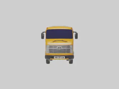 Mini Bus Model 1 Low-poly 3D model