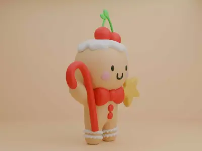 Christmas gingerbread cookie 10 3D print model