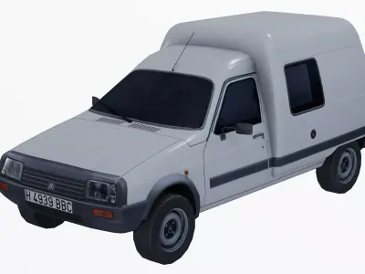 Citroen C15 Low Poly 3D Model Low-poly 3D model