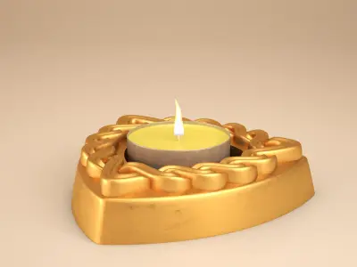 Tealight Holder Rope Effect Harmony V2 3D print model