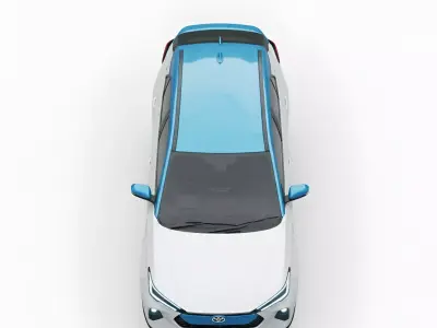 Two Tone Compact Crossover SUV Low-poly 3D model