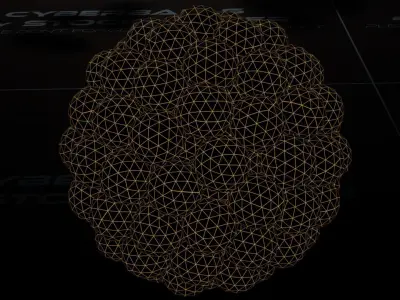 Cyberball Flock Low-poly 3D model