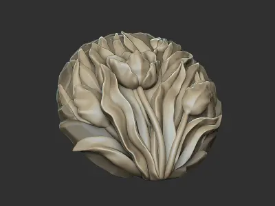 The special Tulip flower design v1  3D print model