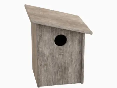 Wooden Birdhouse C 03 3D model