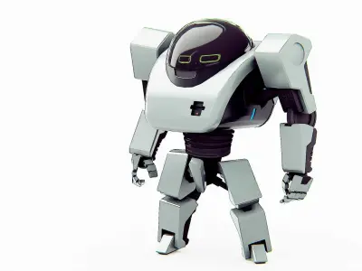 UTILITY BOT AMSTRON Rigged for Unreal Engine - Unity - MIXAMO  3D model