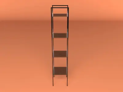 Industrial Style Bookshelf 3D model buy