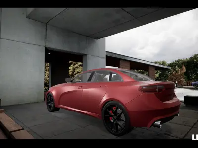 High - End Sedan Car 02 Driveable Animated Realistic Low-poly 3D model