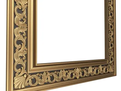 Classic Frame and Mirror 075 Low-poly 3D model