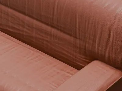 Leather Sofa 3D Model  Low-poly 3D model