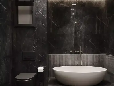 Dark Luxury Bathroom 3D model