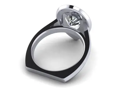 Pear Woman Wedding Ring 3D print model