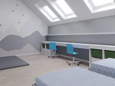 Empty interior 3D model purchase