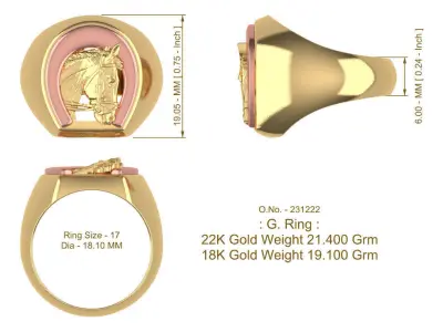 Horse Ring 3D print model