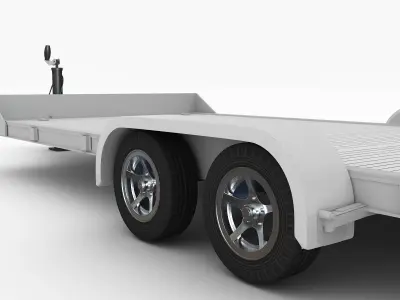 Aluminum Car Trailer 3D model