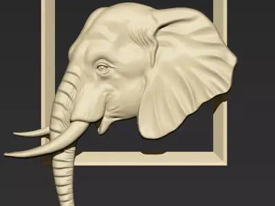 Elephant Head A64 3D print model