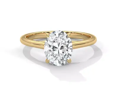solitaire ring with detail images and 360 render videos 60 3D print model