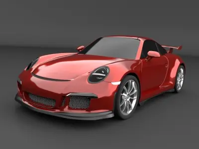 Porsche Carrera 911 GT3 sports car restyled 3D model