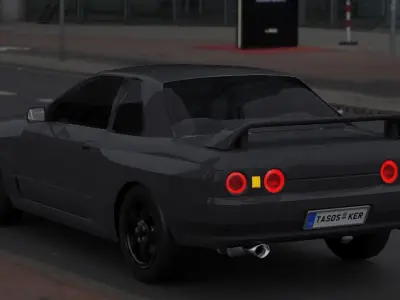 Nissan Skyline GTR R32 Interior Game Ready Low-poly 3D model