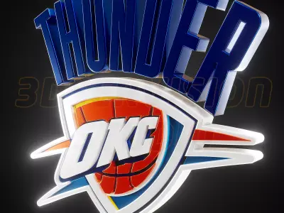Oklahoma City Thunder logo - Cinematic - 3D print 3D model