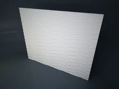03 WAVES PATTERN WALL 3D model