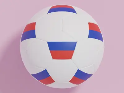 Flag Soccer Ball Collection 1 3D model