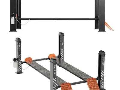 Mechanic Garage Equipment Set 1 Low-poly 3D model