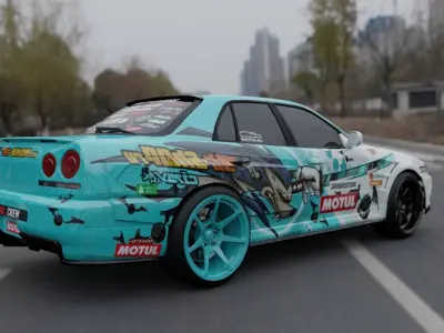 nissan skyline GTR Low-poly 3D model