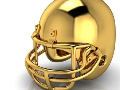 Football Helmet Charm Necklace Pendant Sport 3D print model