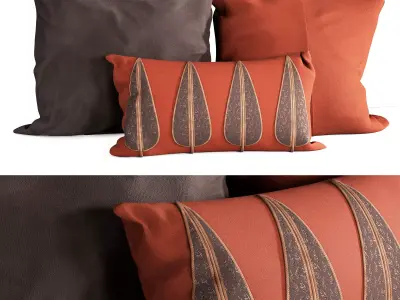 Set of decorative cushion 3D model