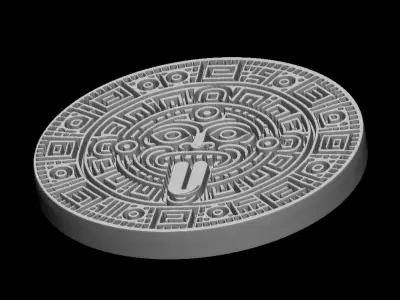 AZTEC SUN STONE - TONATIUH MEDALLION - 3D PRINT MODEL 3D print model