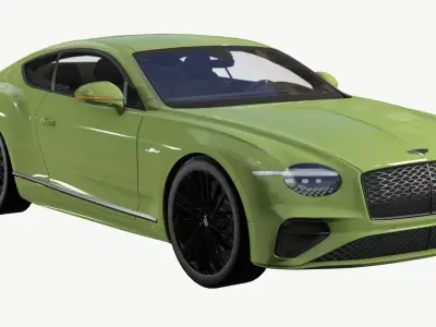 Bentley Continental GT 2024 Low-poly 3D model
