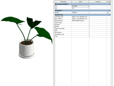 Plants Revit Families 3D model