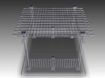 White Pergola 3D model