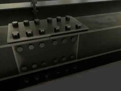 metal profile Low-poly 3D model