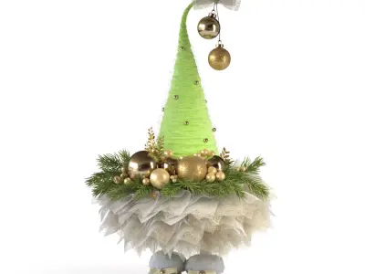 Christmas tree on legs 3D model