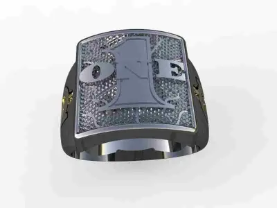  ring with dolar  MR15 3D print model