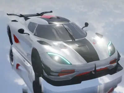 koenigsegg agera 3D model Low-poly 3D model