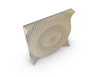 Parametric Panels - Ripples 3D model 3D model