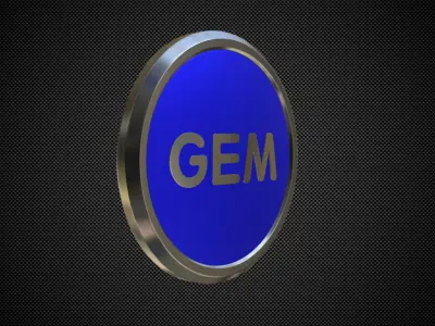 polaris gem logo 3D model
