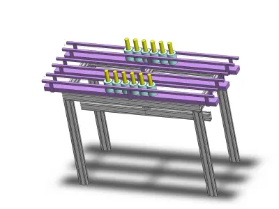 Circular lithium battery cleaning equipment  3D model